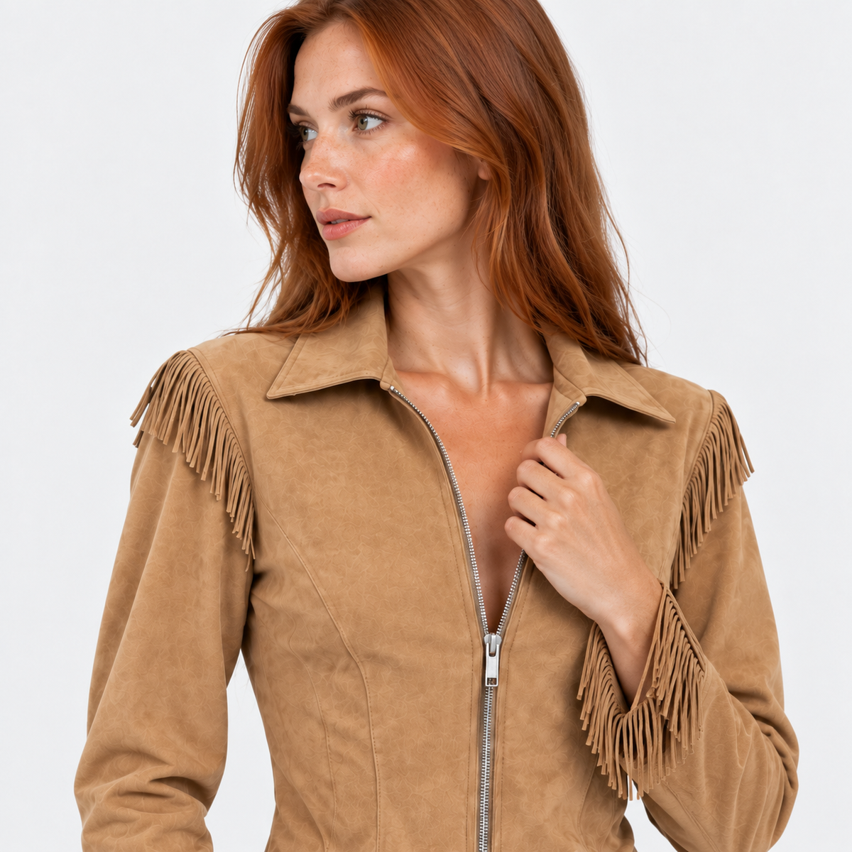 NAJAS | Women’s Vintage Tassel Jacket Slim Fit Fashion Coat