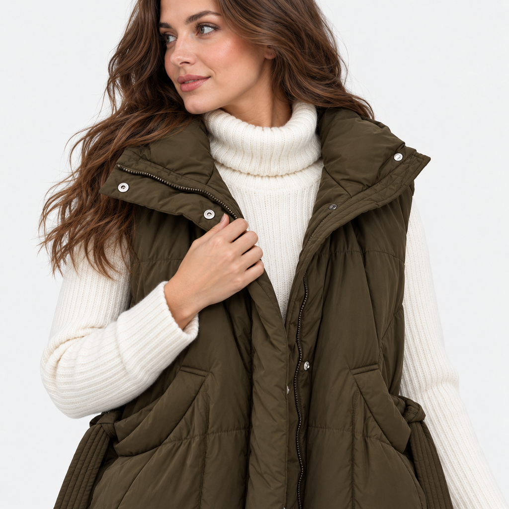 NAJAS | Women’s Cotton Vest Sleeveless Padded Winter Outerwear Jacket