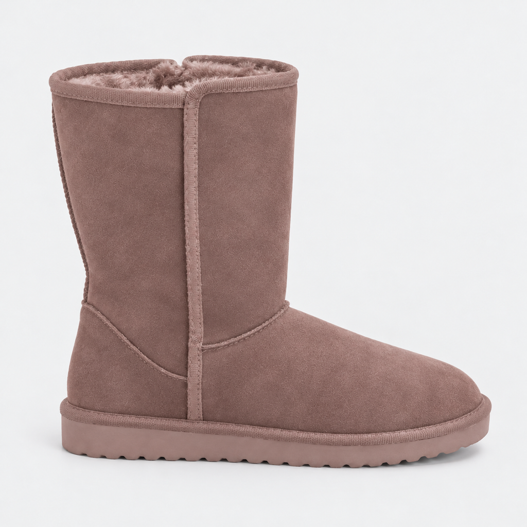 NAJAS | Women's Suede Knee High Winter Boots with Fleece Lining