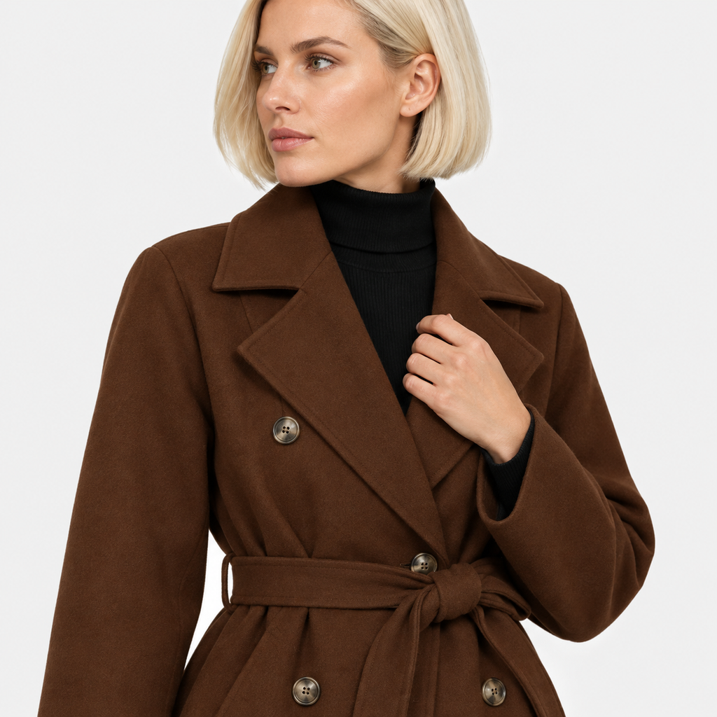 NAJAS | Women's Classic Trench Coat Timeless Belted Heritage Outerwear