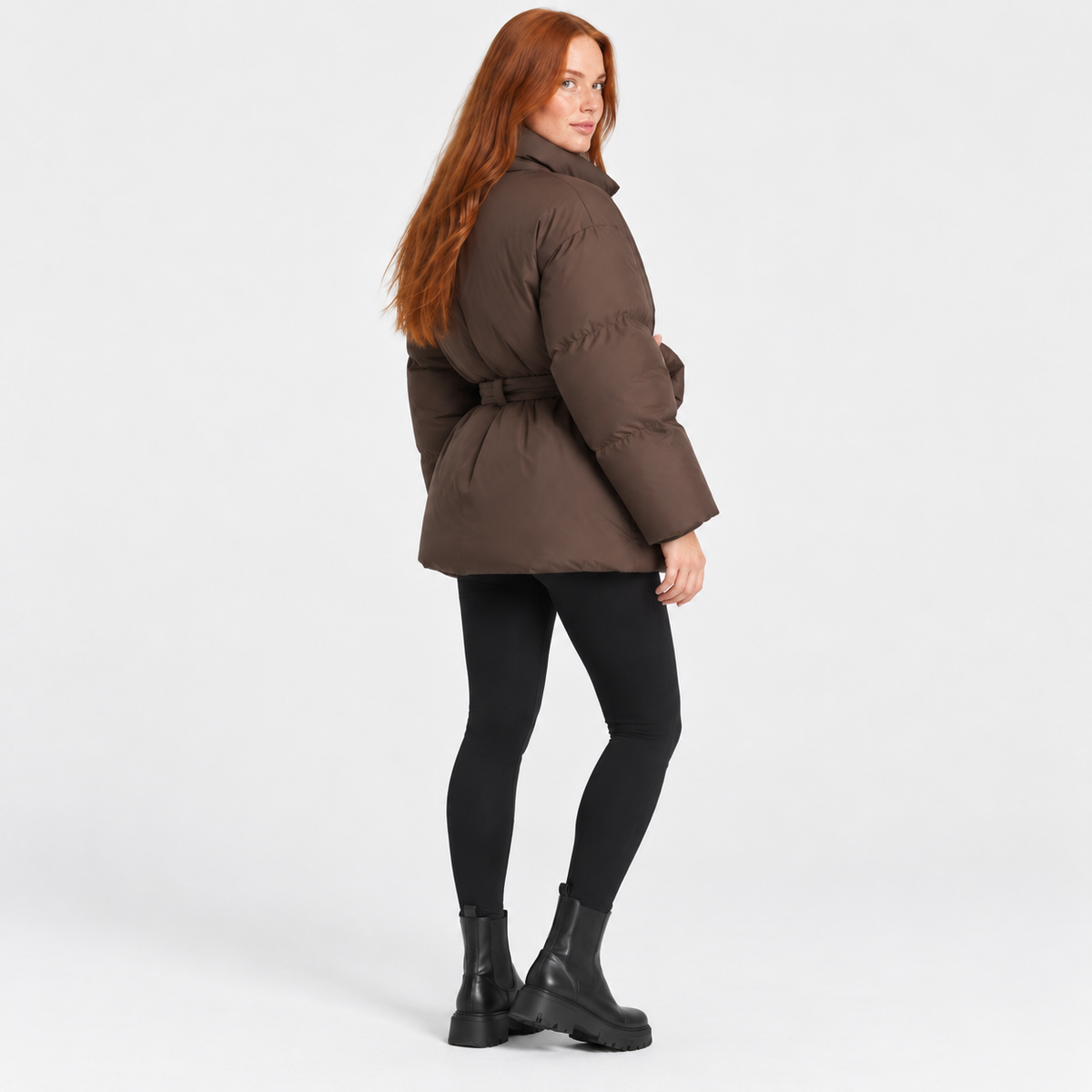 NAJAS | Women’s Retro Quilted Coat Artistic Print Casual Winter Jacket