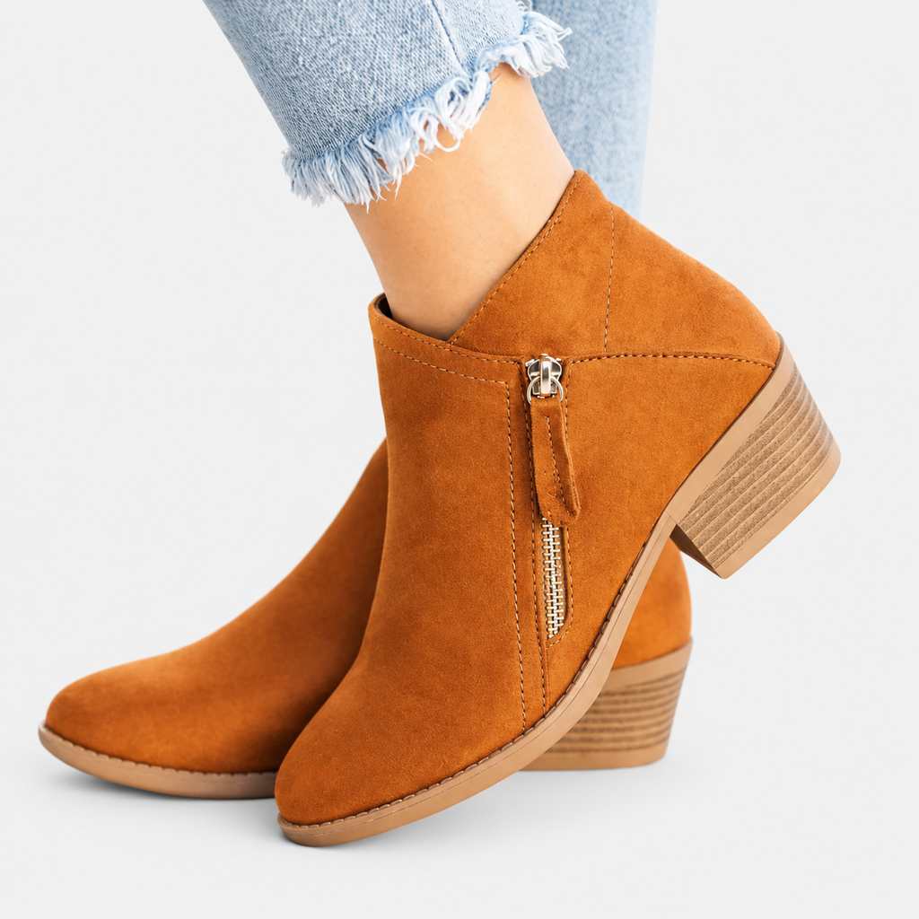 NAJAS | Women’s Suede Ankle Boots Wedge Heel Warm Winter Fashion Boots