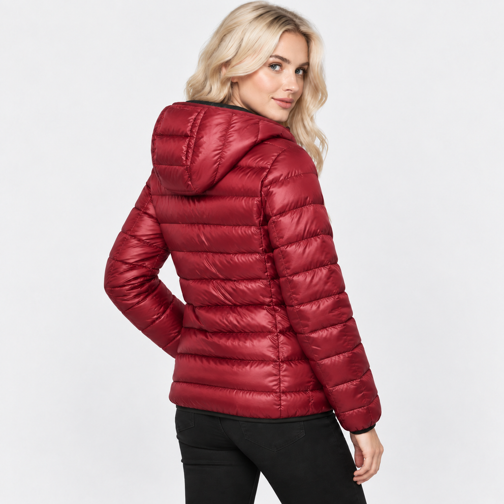 NAJAS | Women’s Duck Down Jacket Nylon Hooded Lightweight Winter Coat