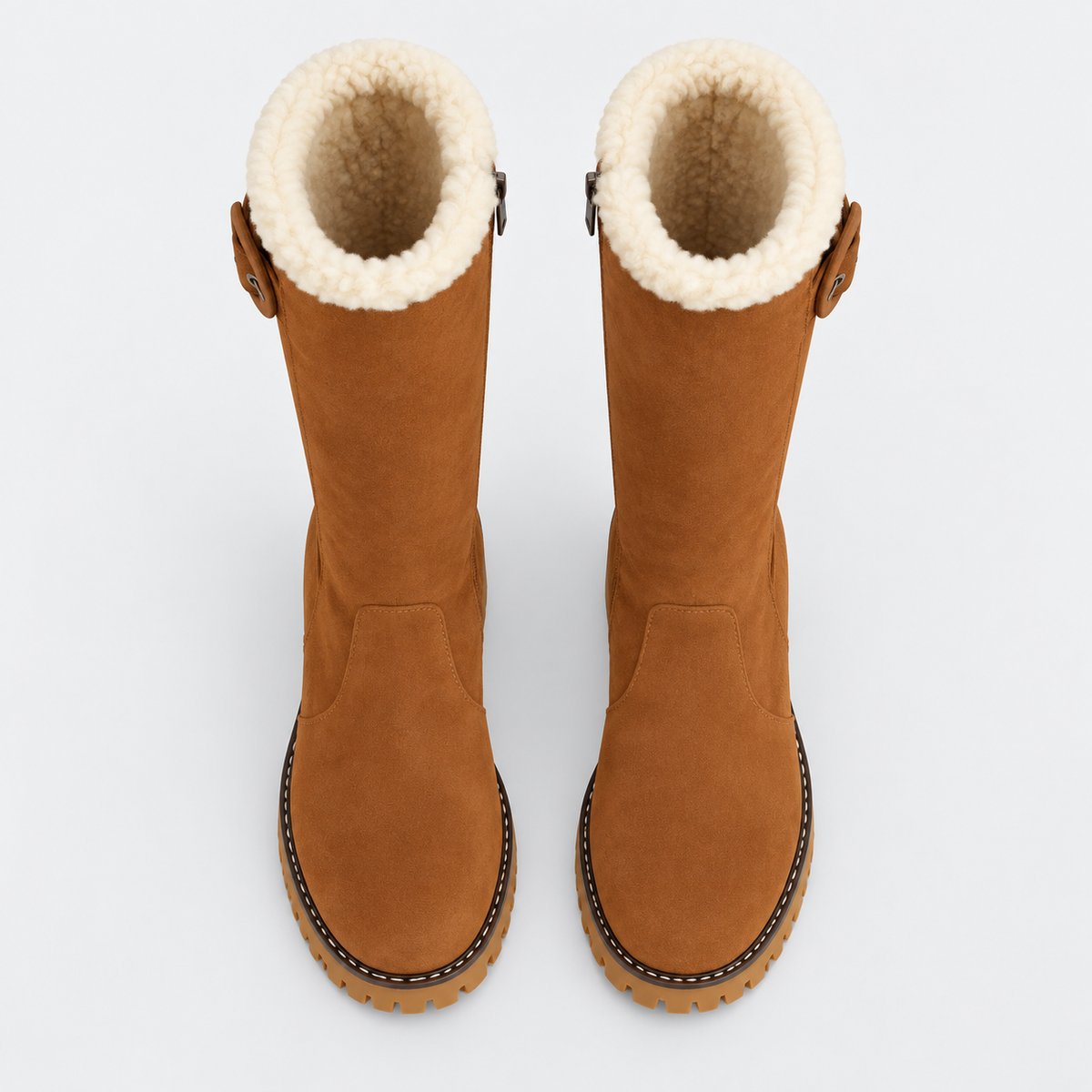 NAJAS | Women’s Knee High Boots Suede Upper Rubber Sole Casual Shoes