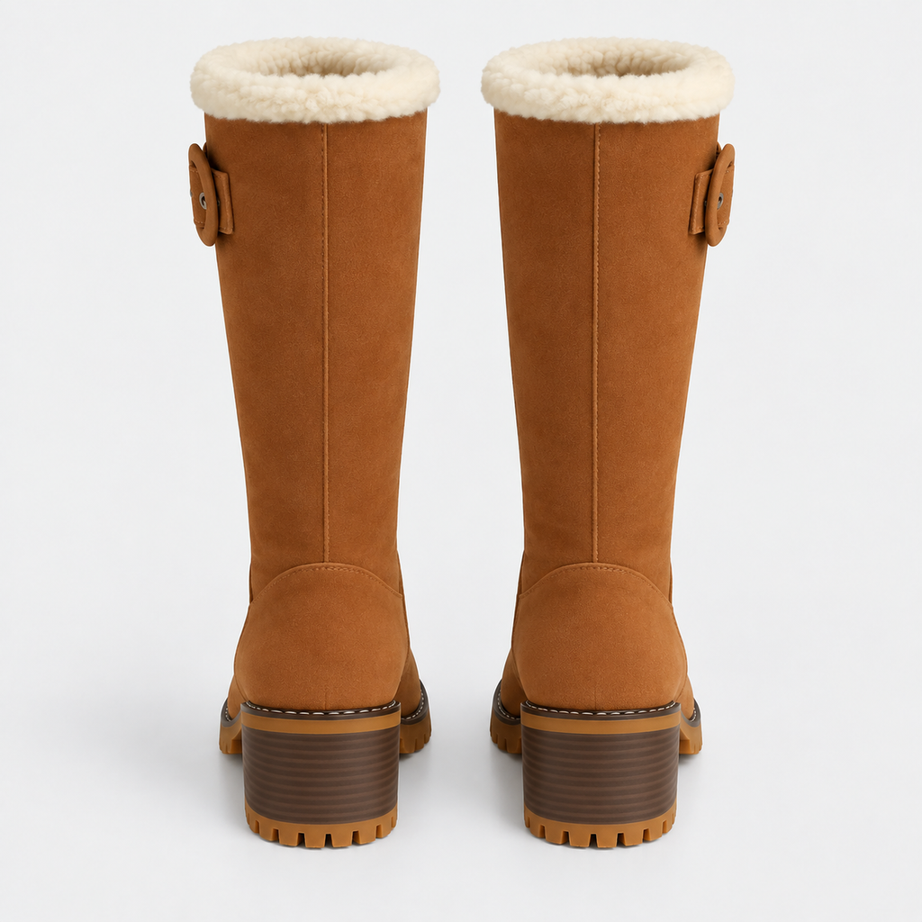 NAJAS | Women’s Knee High Boots Suede Upper Rubber Sole Casual Shoes