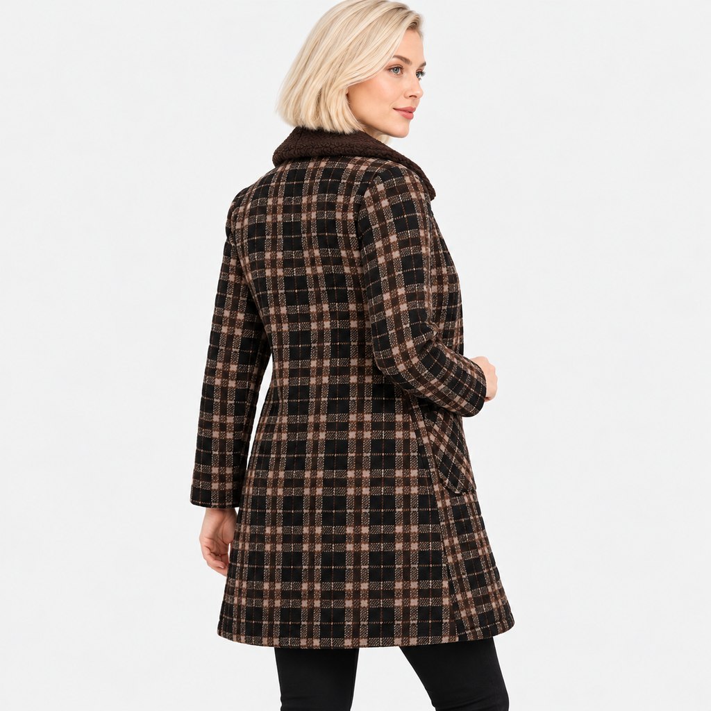 NAJAS | Women's Mid-Length Winter Coat with Fleece Lining