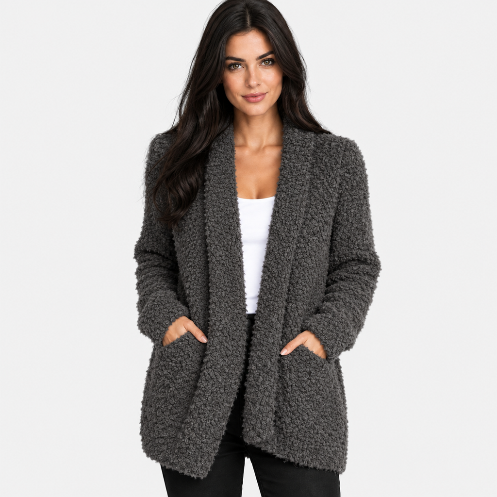 NAJAS | Women's Cotton Blend Hooded Cardigan Jacket with Loose Fit