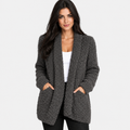 NAJAS | Women's Cotton Blend Hooded Cardigan Jacket with Loose Fit