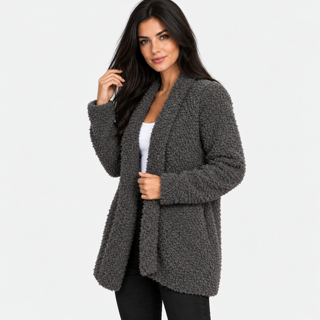 NAJAS | Women's Cotton Blend Hooded Cardigan Jacket with Loose Fit