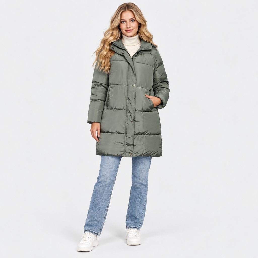NAJAS | Women's Hooded Puffer Jacket with Regular Fit and Pockets