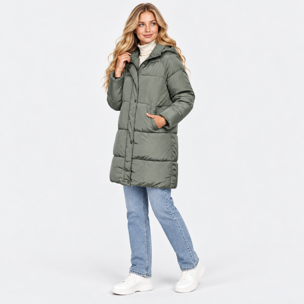 NAJAS | Women's Hooded Puffer Jacket with Regular Fit and Pockets
