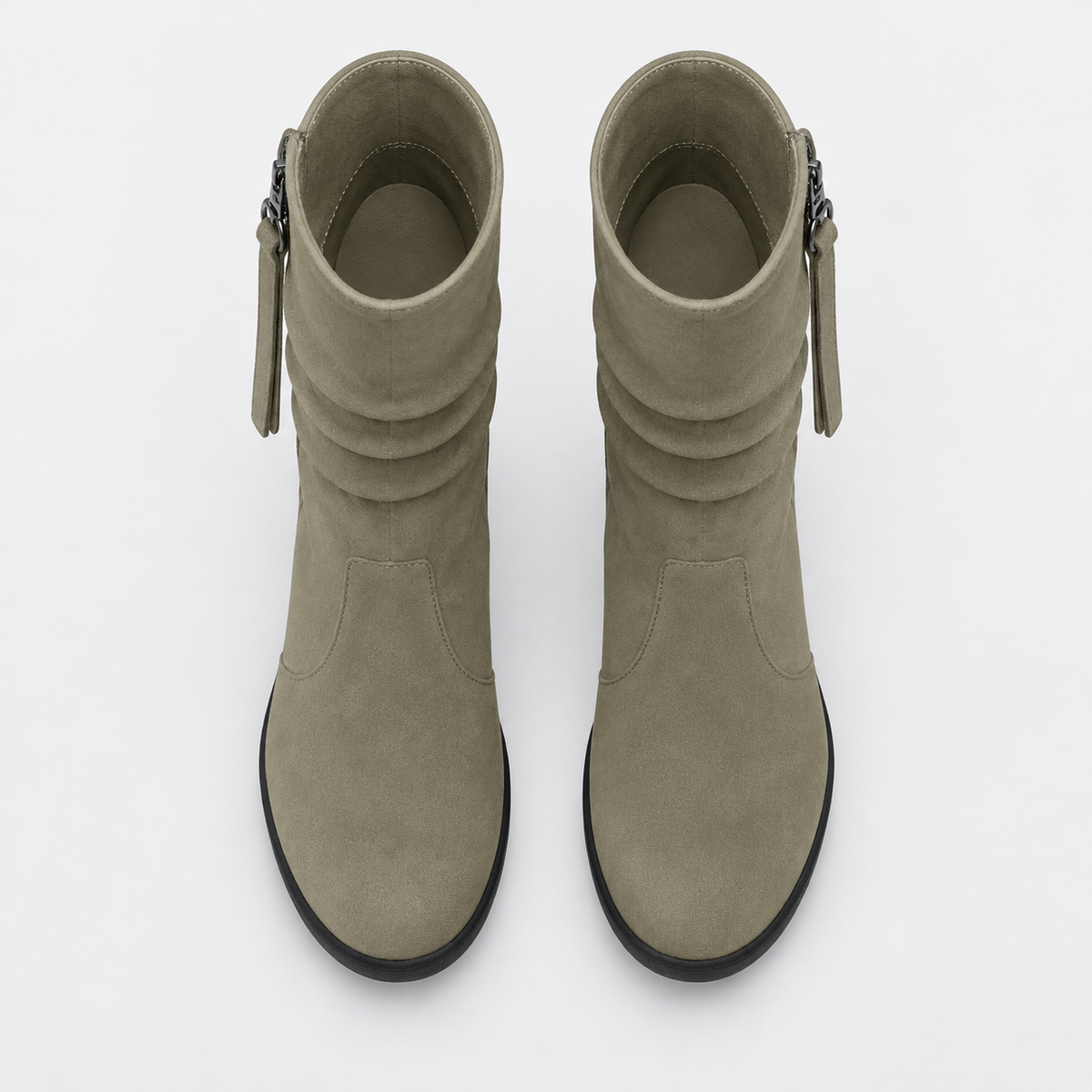 NAJAS | Women’s Suede Chelsea Boots Wedge Heel Waterproof Platform Shoes