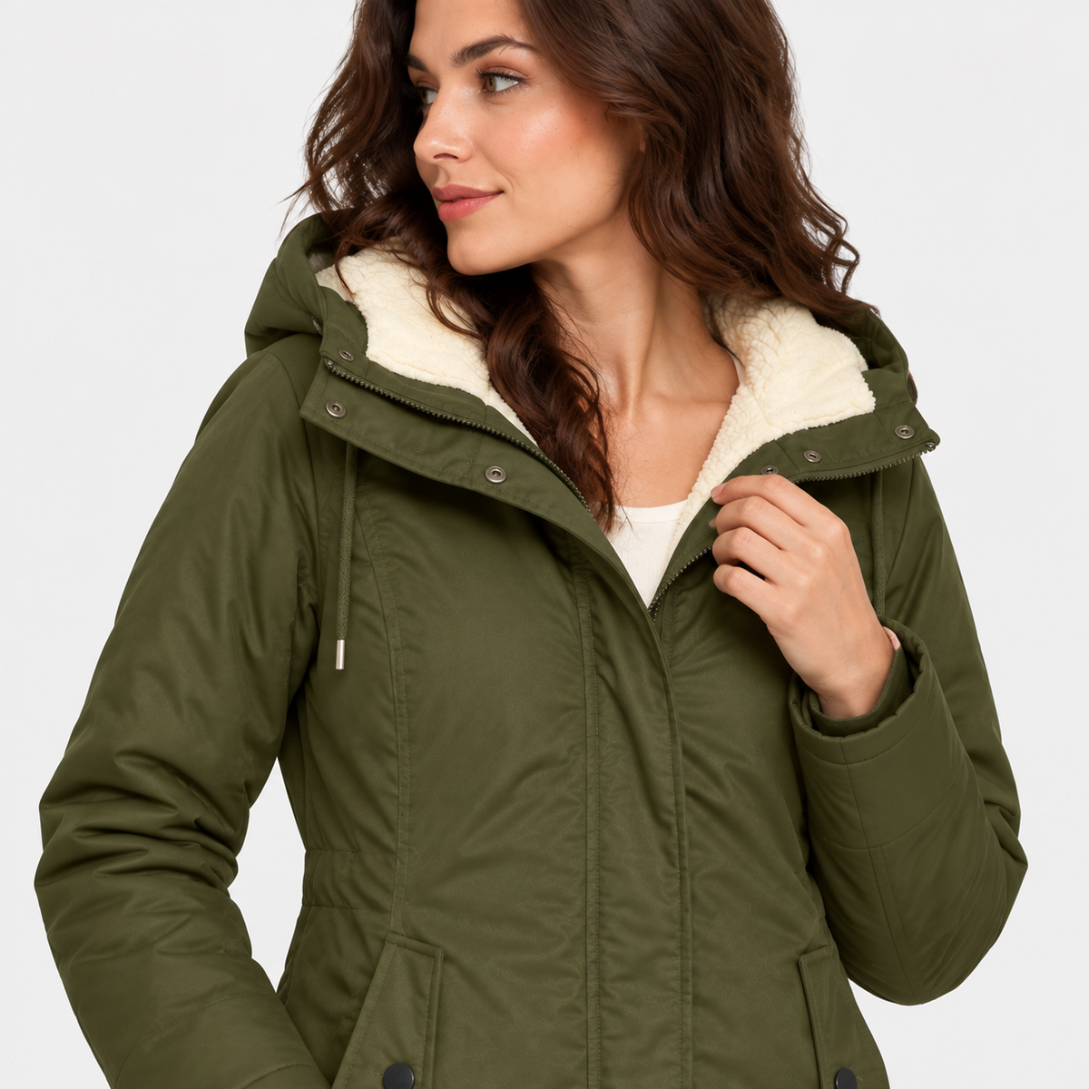 NAJAS | Women’s Fleece Lined Hooded Jacket Warm Winter Coat