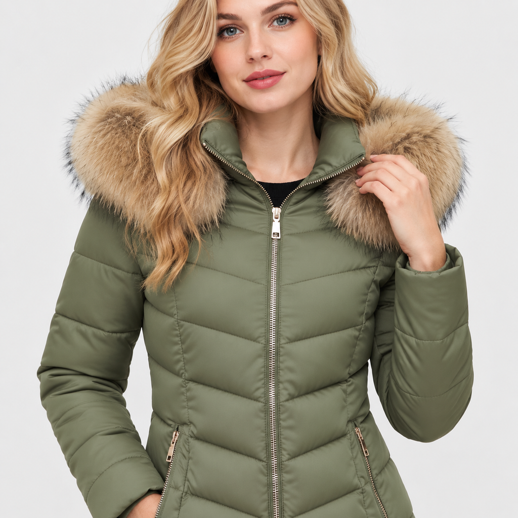 NAJAS | Women’s Long Cotton Puffer Coat Warm Winter Outerwear