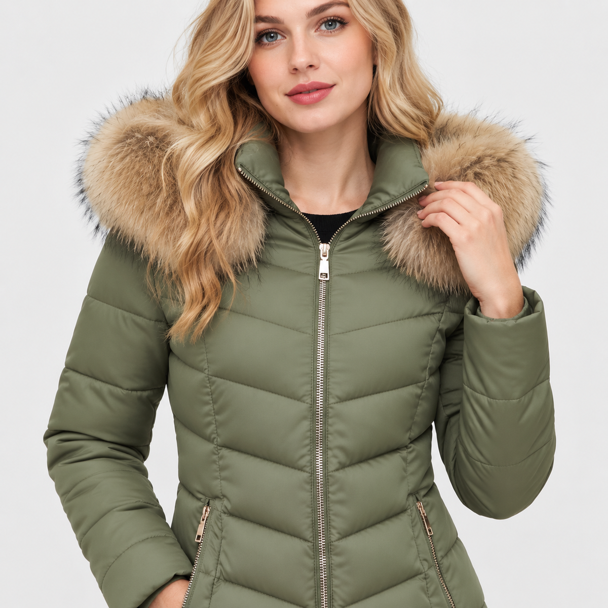 NAJAS | Women’s Long Cotton Puffer Coat Warm Winter Outerwear