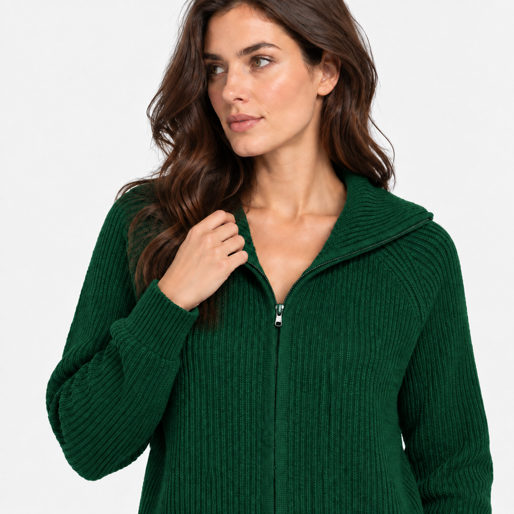 NAJAS | Women’s Knitted Sweater Jacket Warm Striped Casual Outerwear