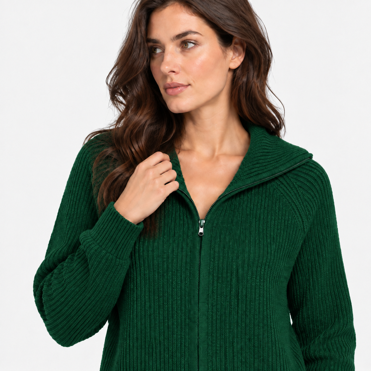 NAJAS | Women’s Knitted Sweater Jacket Warm Striped Casual Outerwear