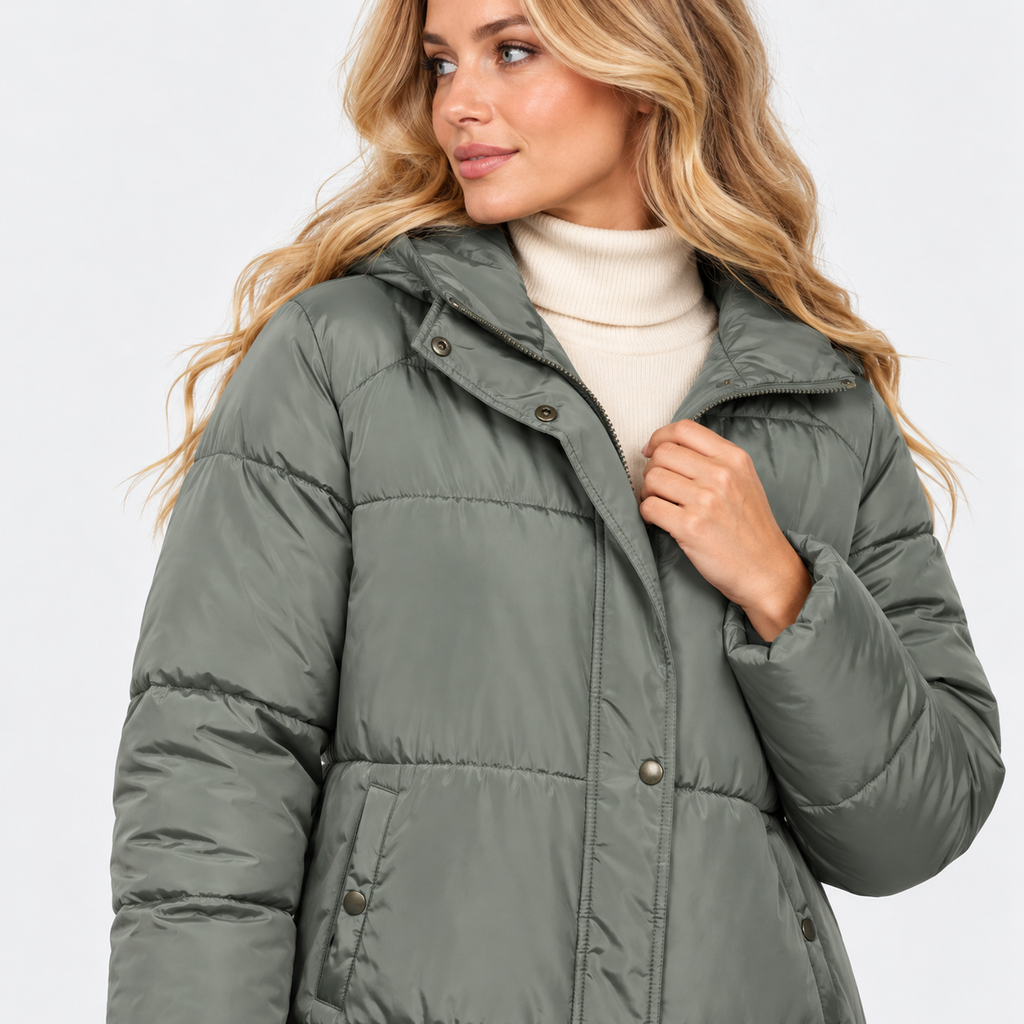 NAJAS | Women's Hooded Puffer Jacket with Regular Fit and Pockets
