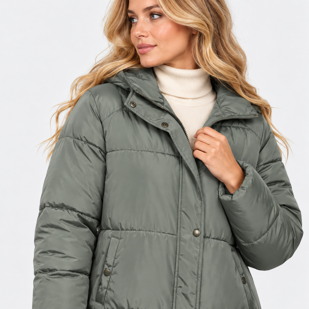 NAJAS | Women's Hooded Puffer Jacket with Regular Fit and Pockets
