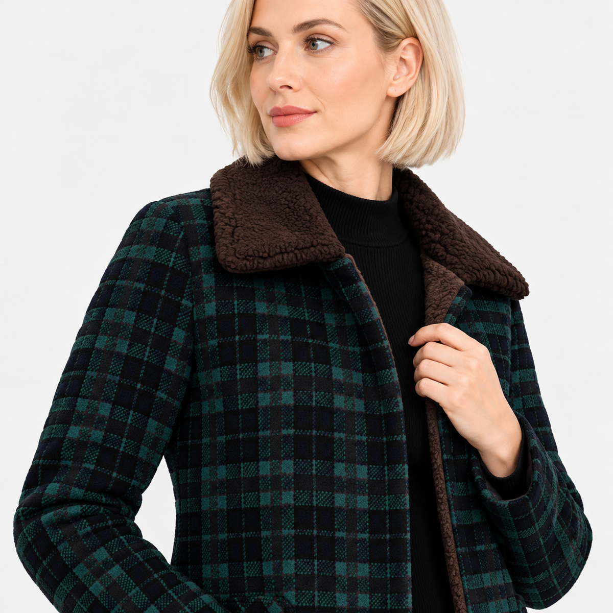 NAJAS | Women's Mid-Length Winter Coat with Fleece Lining