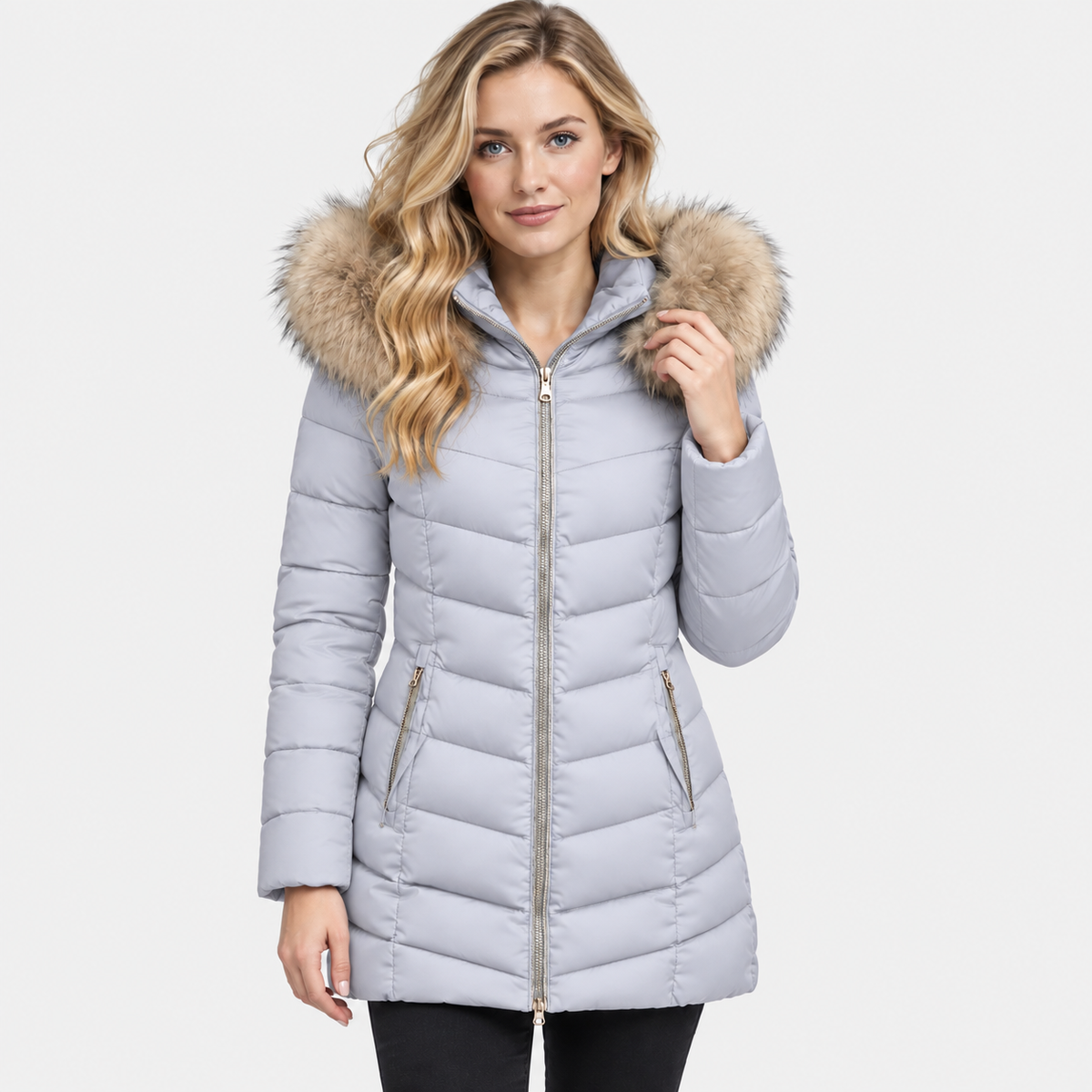 NAJAS | Women’s Long Cotton Puffer Coat Warm Winter Outerwear