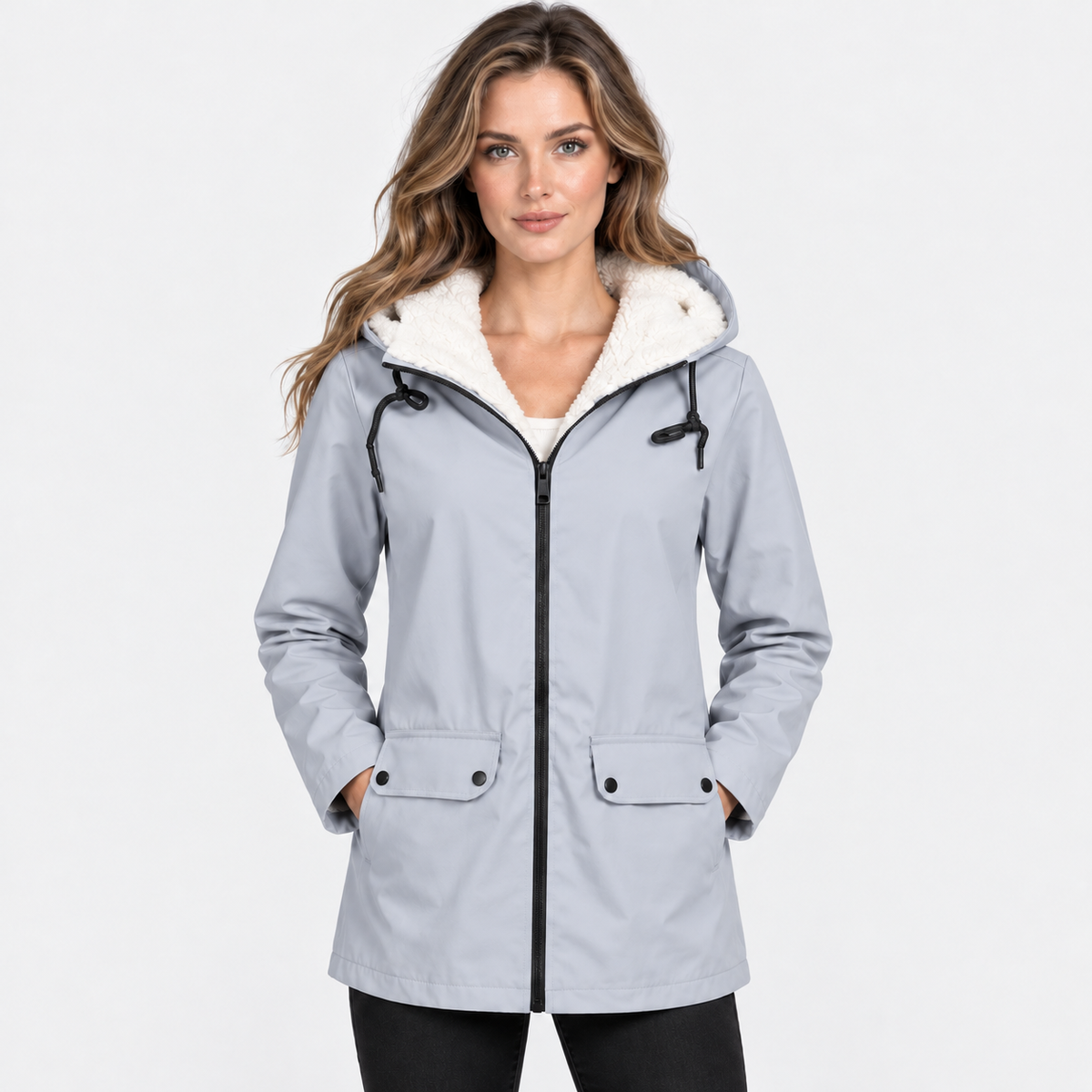 NAJAS | Women's Fleece Lined Hooded Jacket Windproof Winter Outerwear