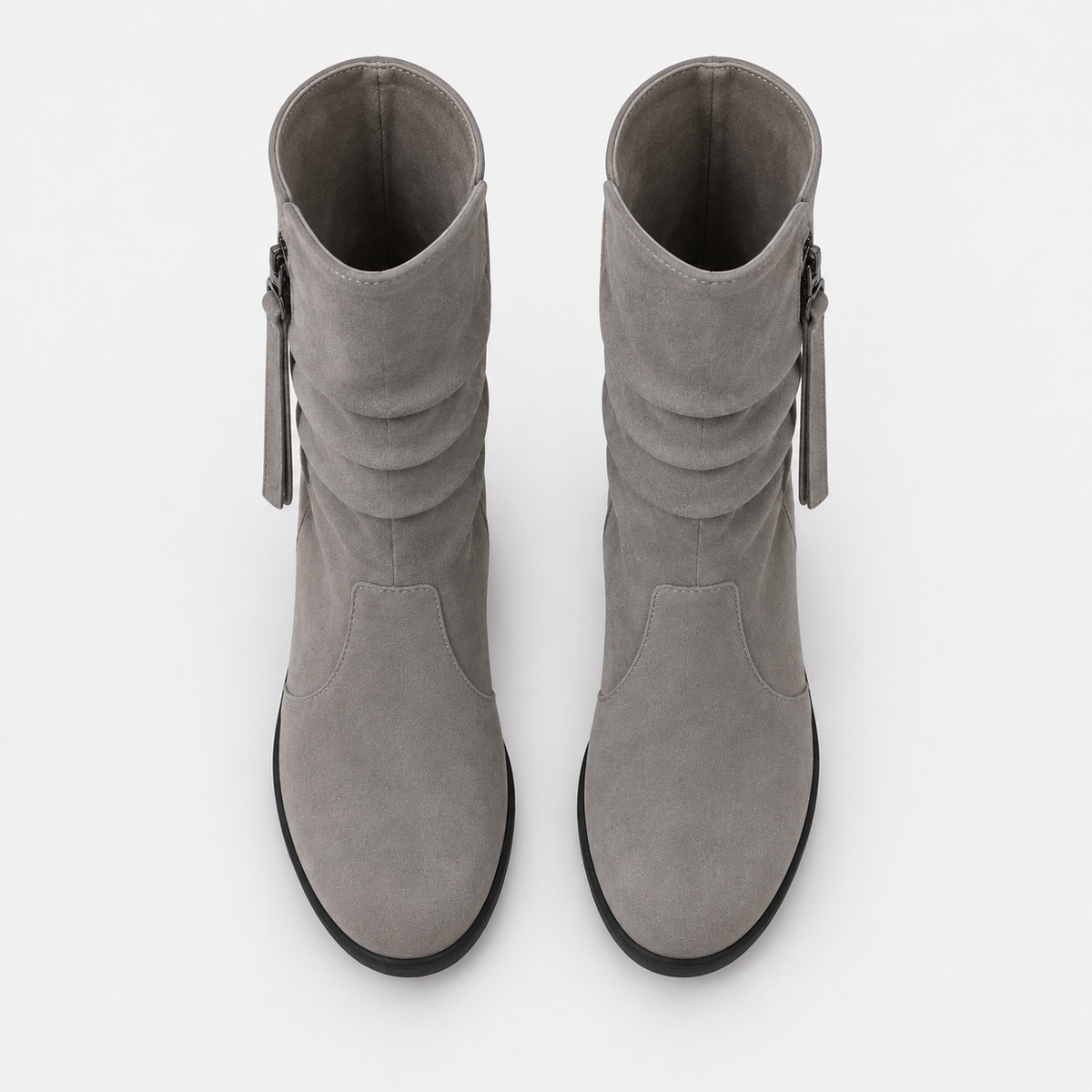 NAJAS | Women’s Suede Chelsea Boots Wedge Heel Waterproof Platform Shoes