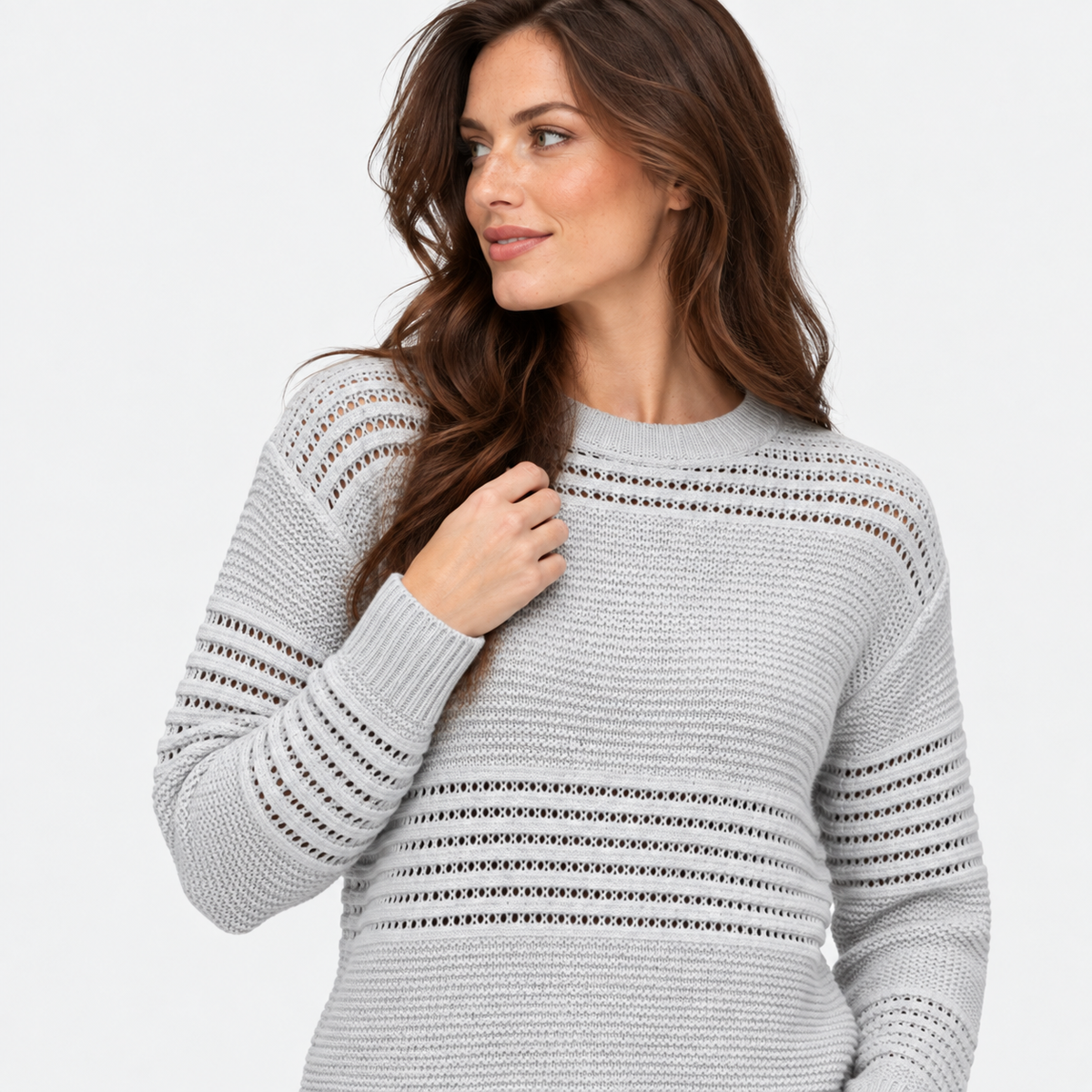 NAJAS | Women’s Long Sleeve Knit Sweater Minimalist Casual Top