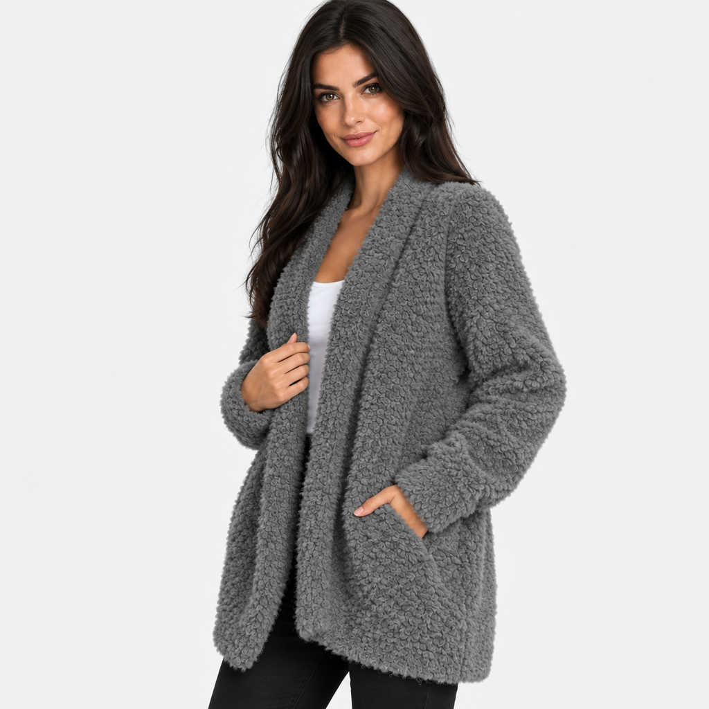 NAJAS | Women's Cotton Blend Hooded Cardigan Jacket with Loose Fit