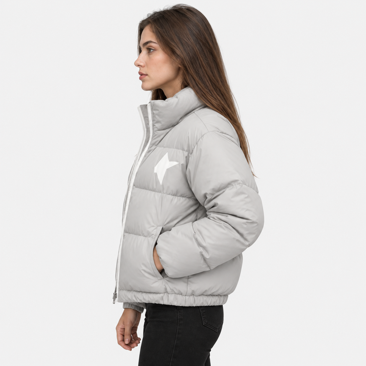 NAJAS | Women's Printed Puffer Jacket Thick Warm Loose Fit Winter Coat
