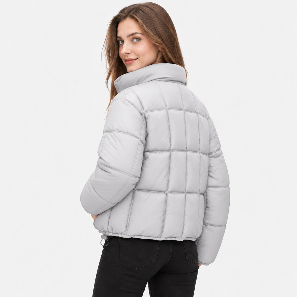 NAJAS | Women’s Loose Fit Puffer Coat Pocket Detail Casual Jacket