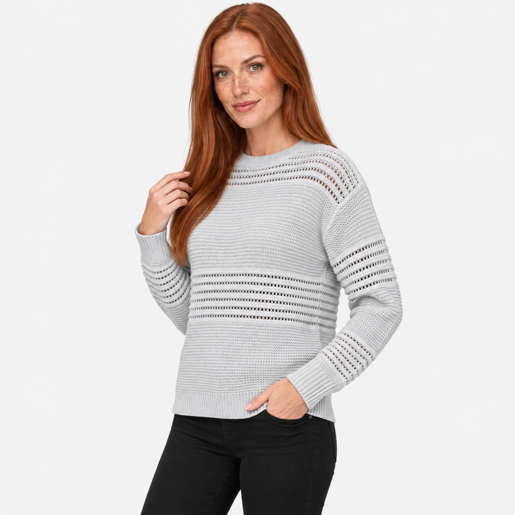 NAJAS | Women’s Long Sleeve Knit Sweater Minimalist Casual Top