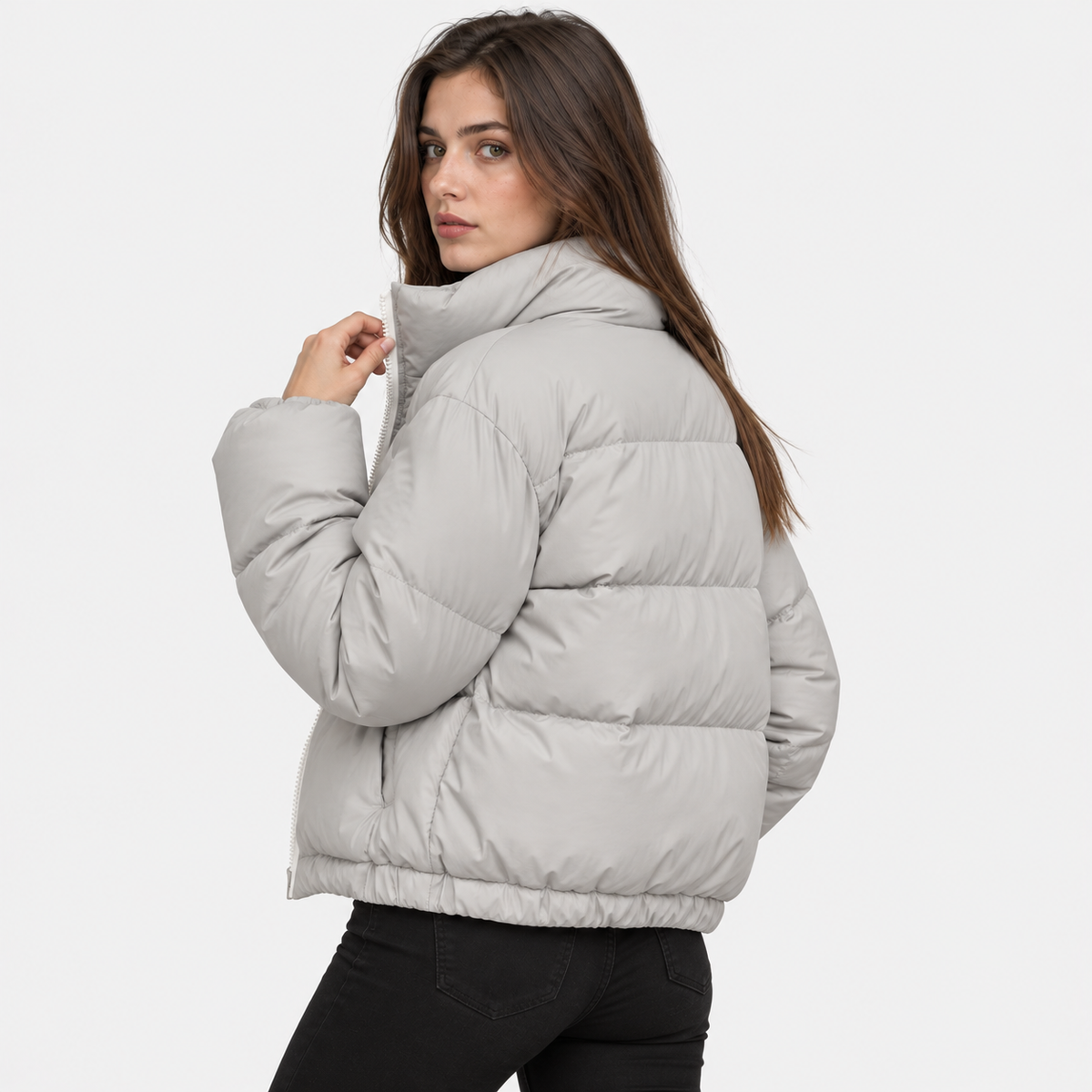 NAJAS | Women's Printed Puffer Jacket Thick Warm Loose Fit Winter Coat