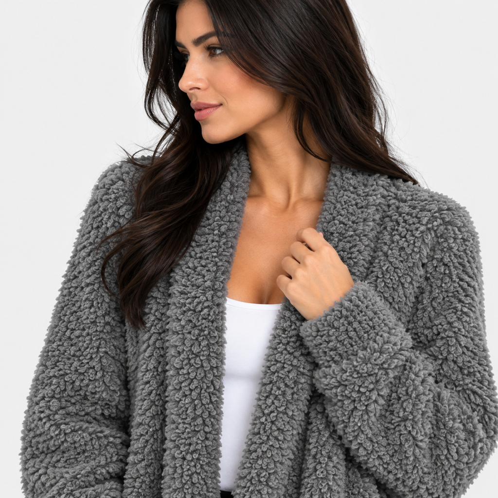 NAJAS | Women's Cotton Blend Hooded Cardigan Jacket with Loose Fit
