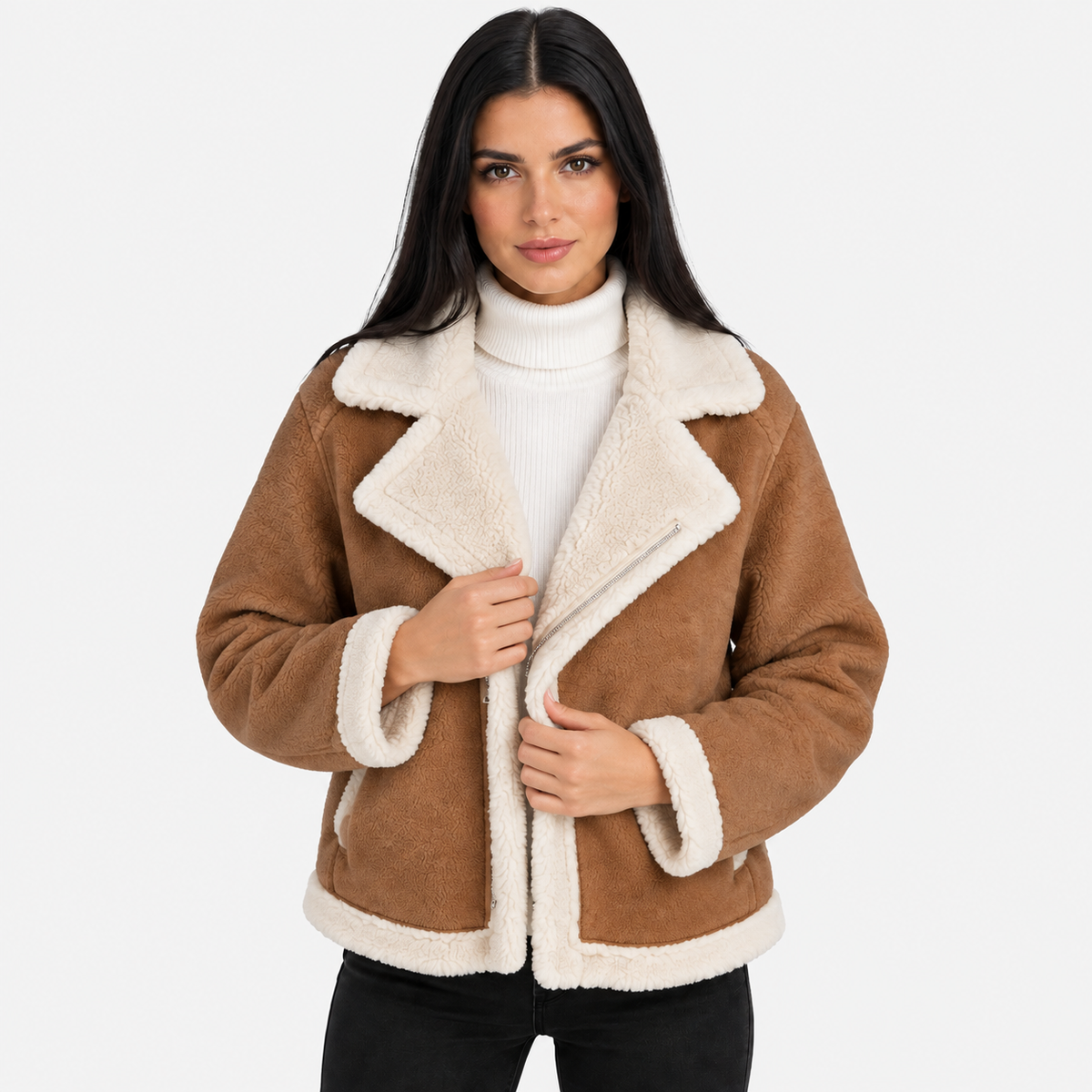 NAJAS | Women’s Short Jacket Lamb Velvet Style Casual Fashion Coat