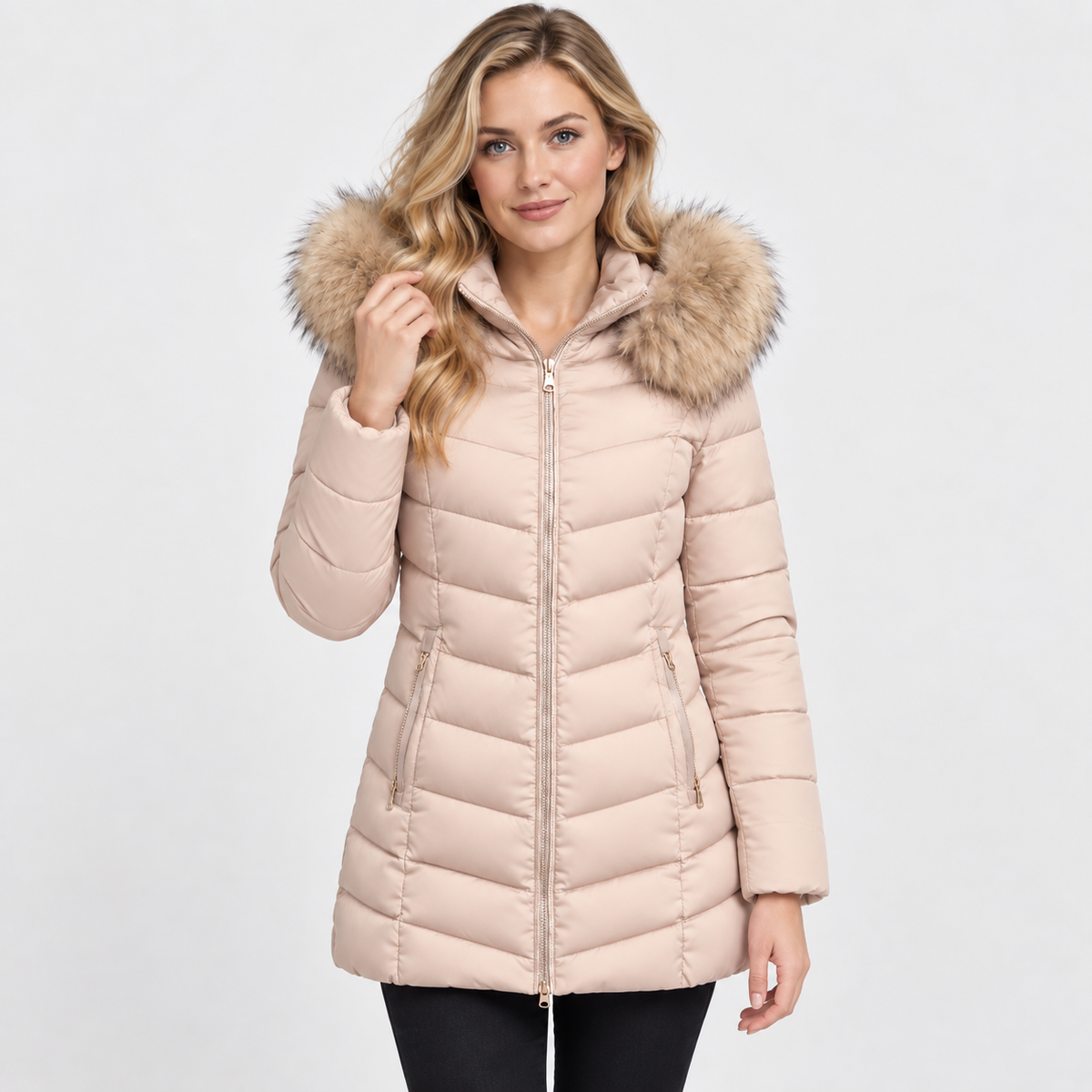 NAJAS | Women’s Long Cotton Puffer Coat Warm Winter Outerwear