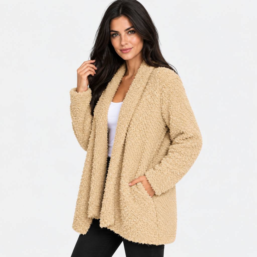 NAJAS | Women's Cotton Blend Hooded Cardigan Jacket with Loose Fit