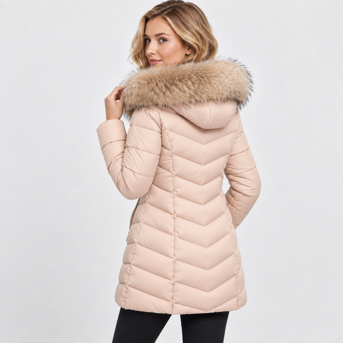NAJAS | Women’s Long Cotton Puffer Coat Warm Winter Outerwear
