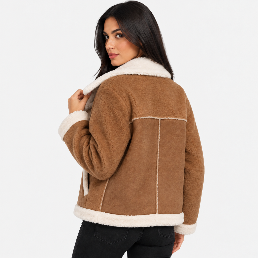NAJAS | Women’s Short Jacket Lamb Velvet Style Casual Fashion Coat