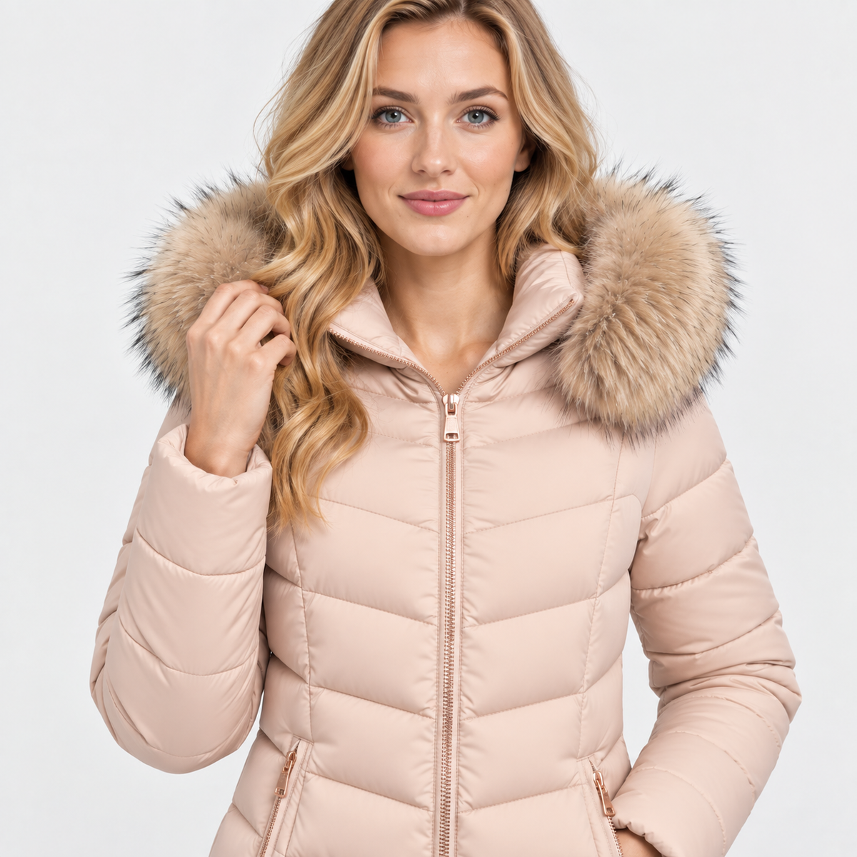 NAJAS | Women’s Long Cotton Puffer Coat Warm Winter Outerwear