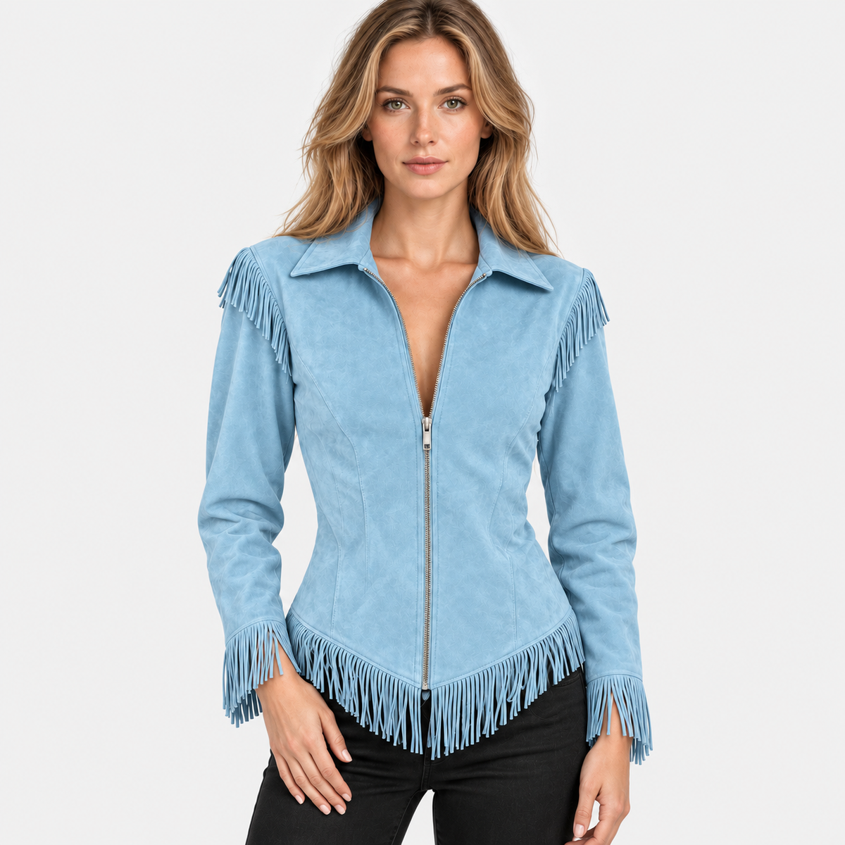 NAJAS | Women’s Vintage Tassel Jacket Slim Fit Fashion Coat