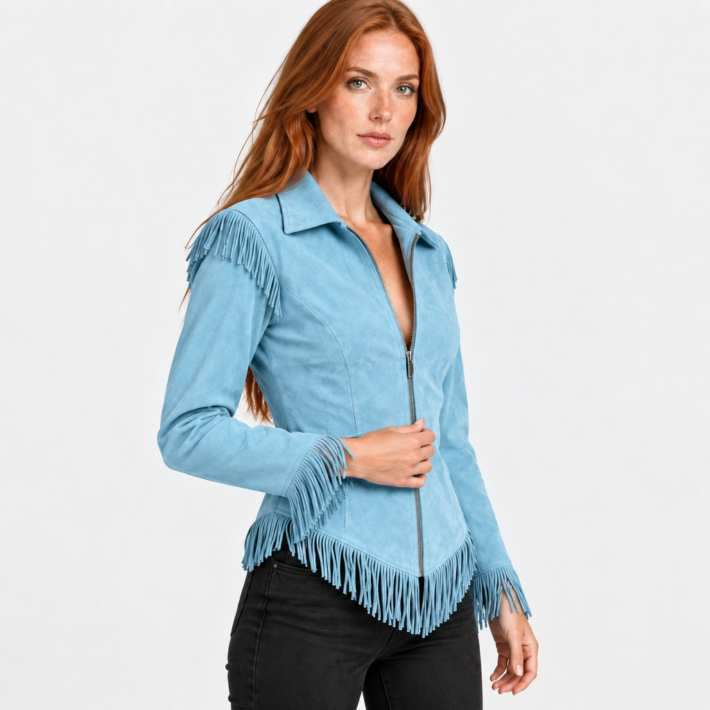 NAJAS | Women’s Vintage Tassel Jacket Slim Fit Fashion Coat