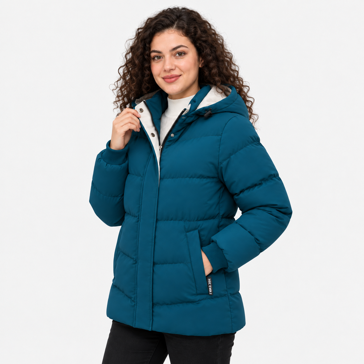NAJAS | Women's Fleece Lined Hooded Coat Warm Padded Winter Jacket