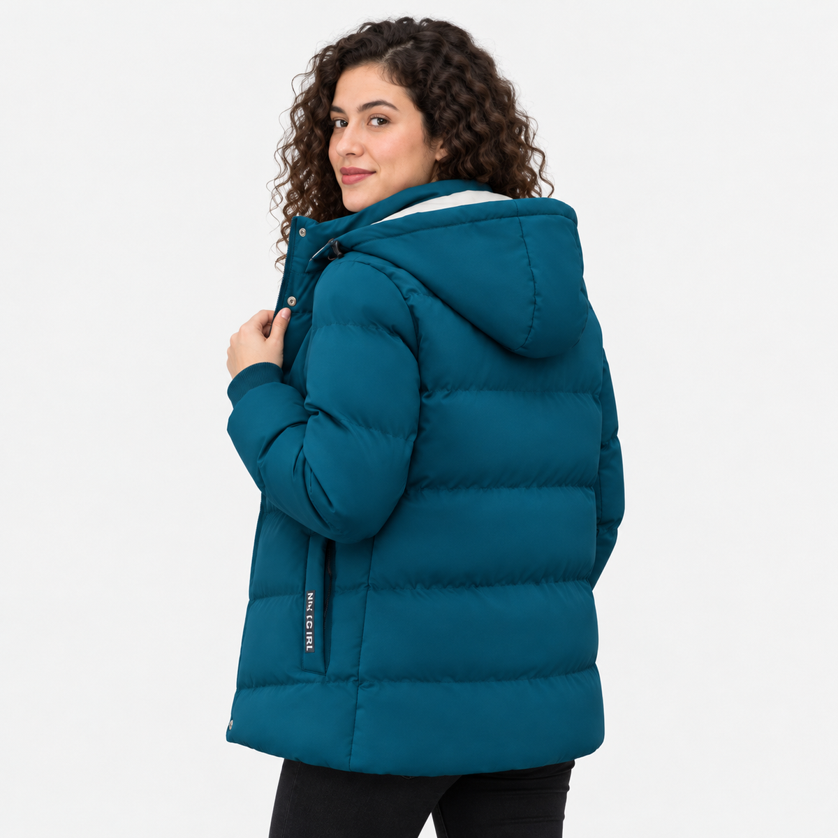 NAJAS | Women's Fleece Lined Hooded Coat Warm Padded Winter Jacket