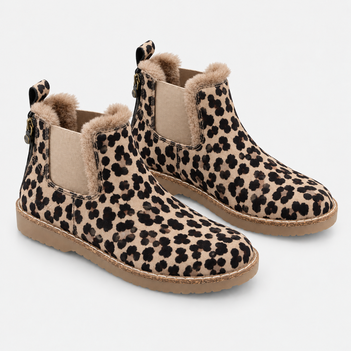 NAJAS | Women’s Suede Boots Warm Lined Winter Flat Heel Casual Shoes
