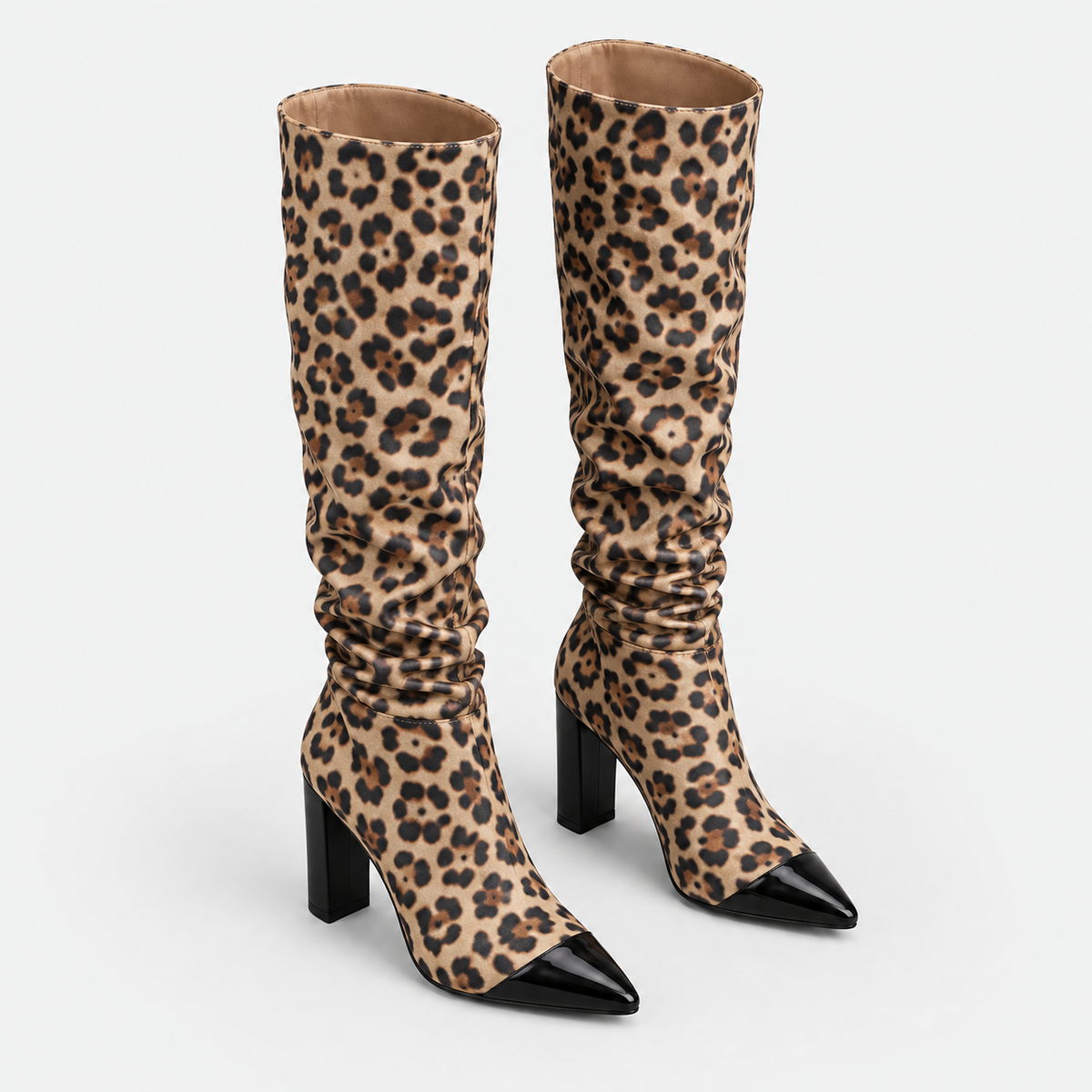 NAJAS | Women’s Over Knee Knight Boots PU Leather High Heel Platform