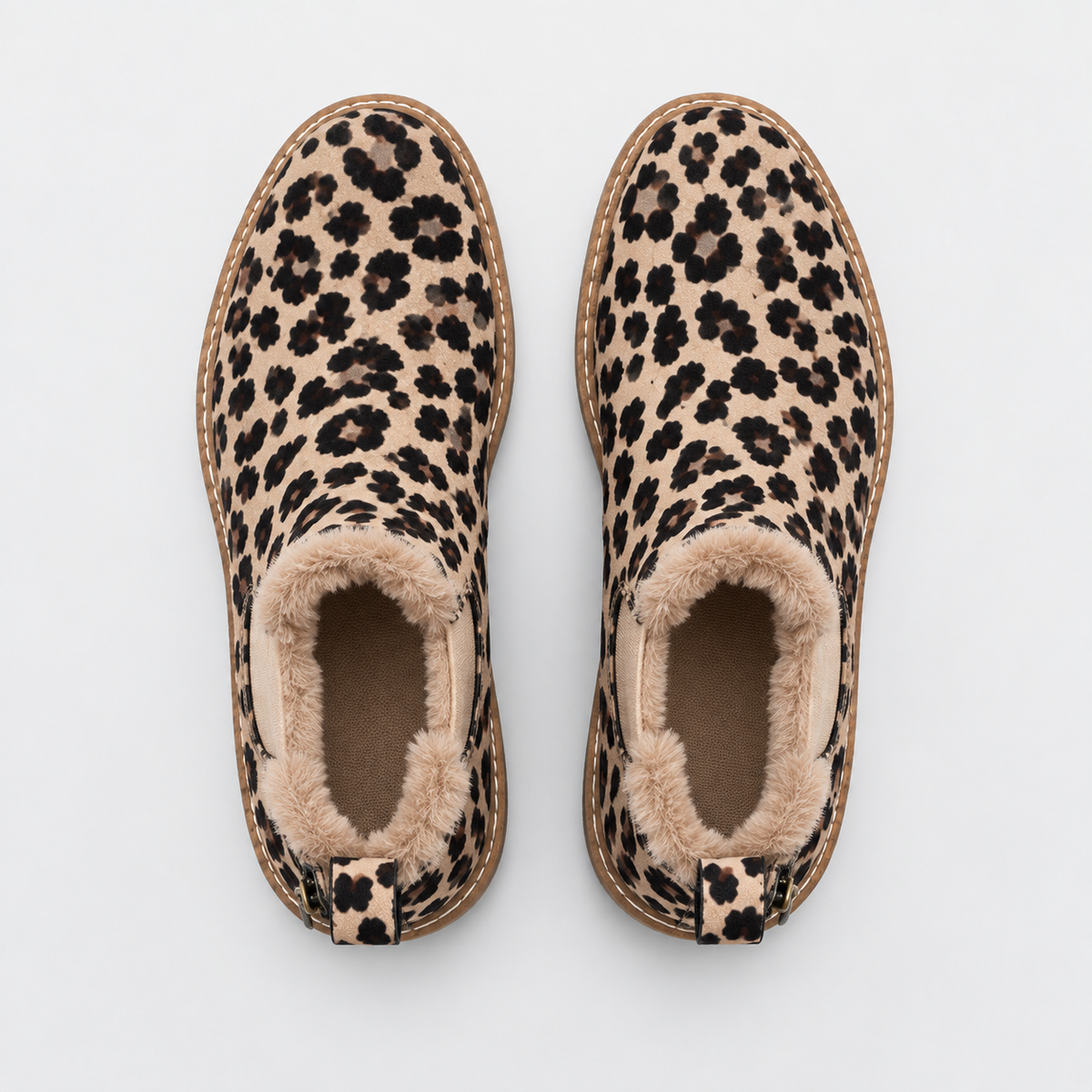 NAJAS | Women’s Suede Boots Warm Lined Winter Flat Heel Casual Shoes