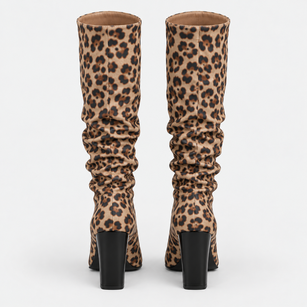 NAJAS | Women’s Over Knee Knight Boots PU Leather High Heel Platform