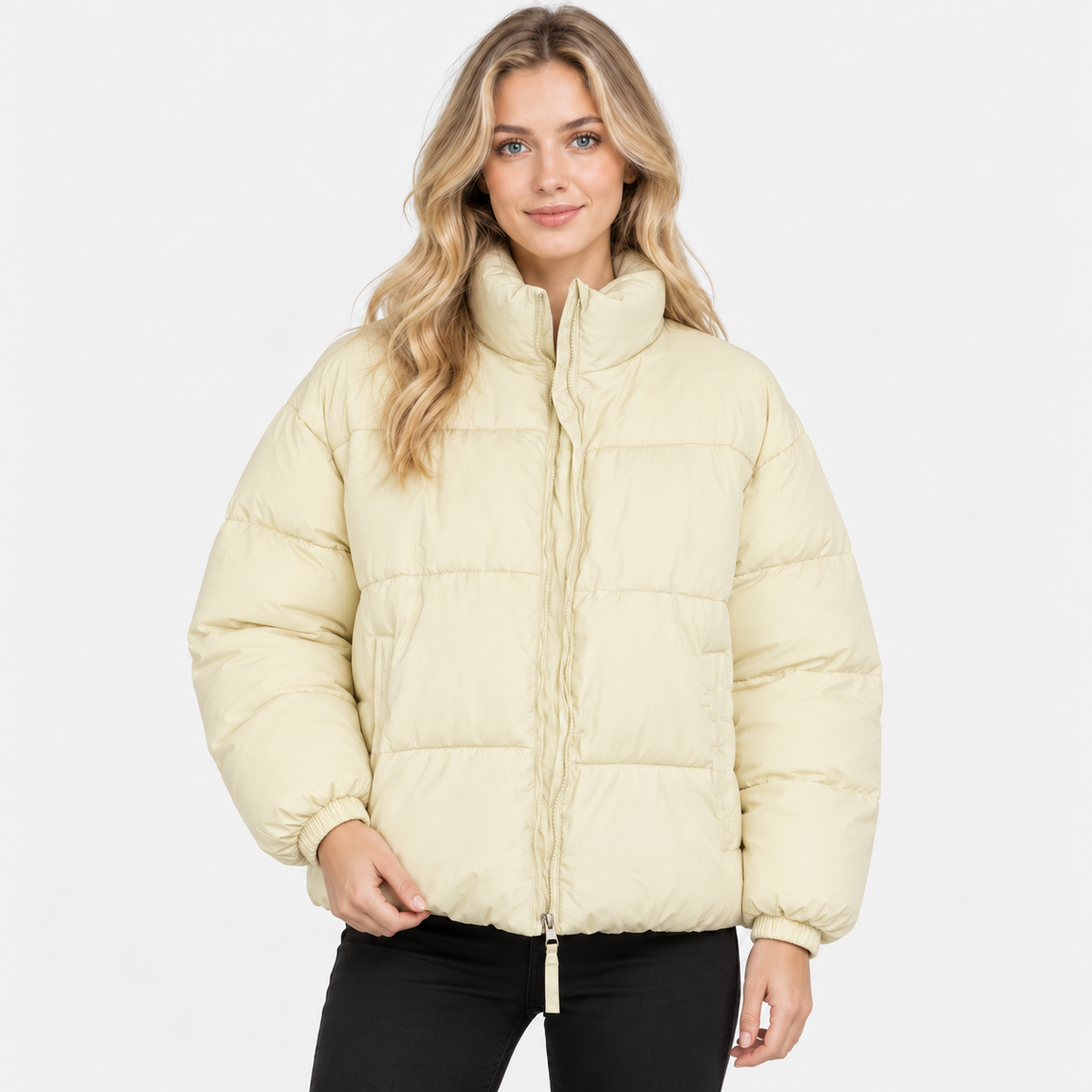 NAJAS | Women’s Puffer Jacket Cotton Filled Stand Collar Winter Outerwear