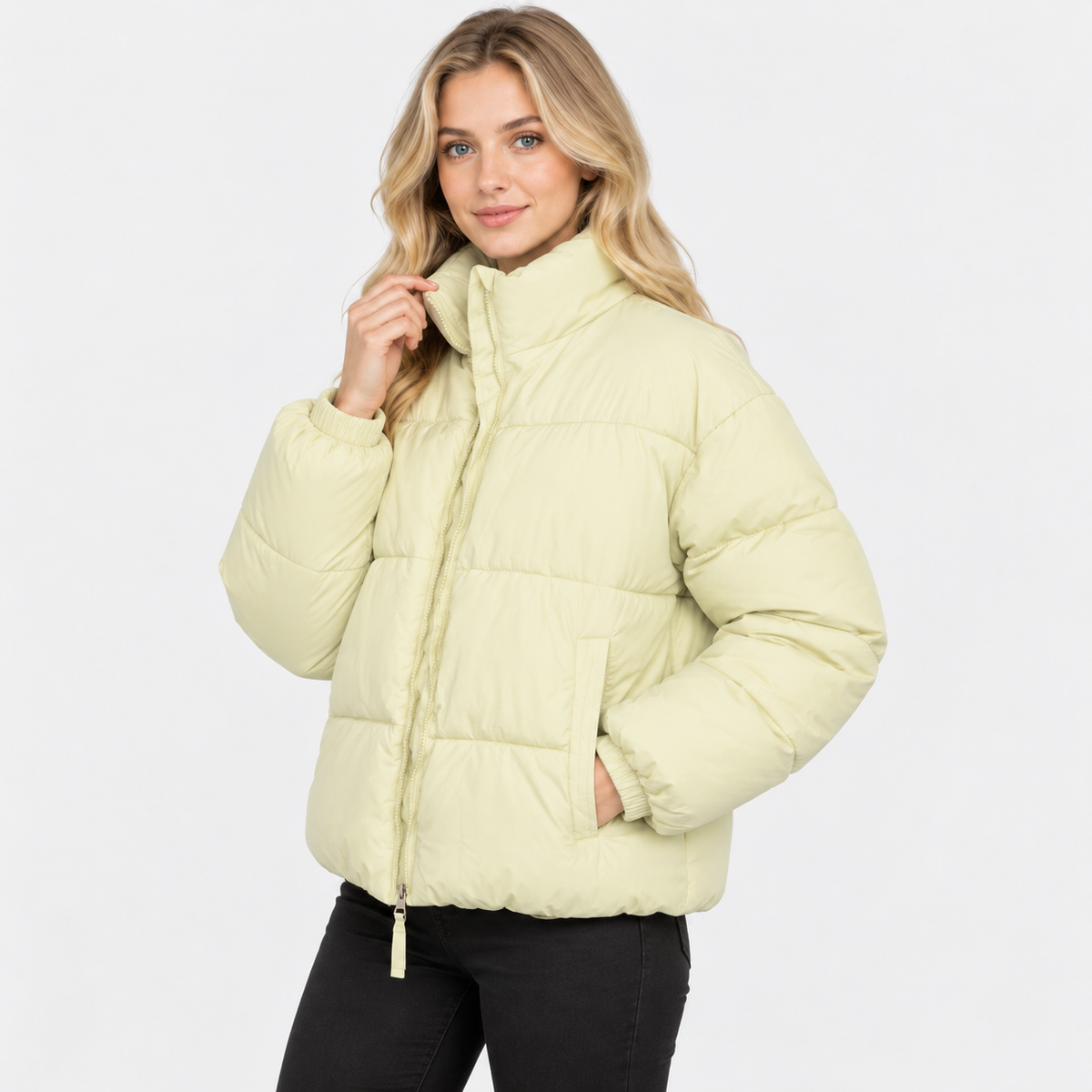 NAJAS | Women’s Puffer Jacket Cotton Filled Stand Collar Winter Outerwear
